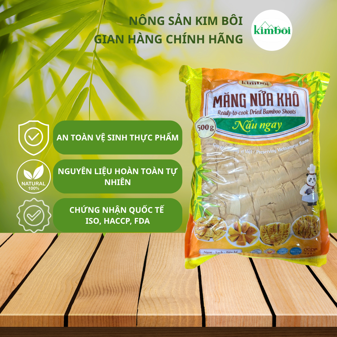 Măng nứa khô Kim Bôi 500g Măng nứa khô Kim Bôi 500g