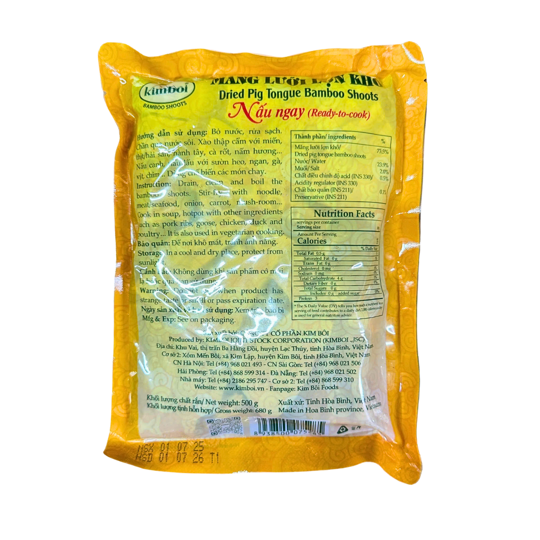 Măng lưỡi lợn khô 500g Măng lưỡi lợn khô 500g